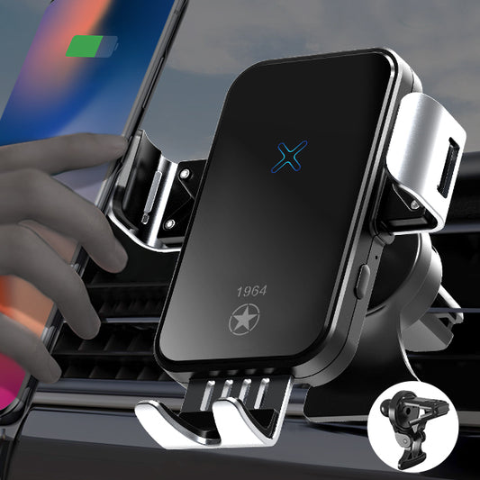 XIMINNO 15W Fast Wireless Charging Car Mount – Dual Mounting, 360° Rotation